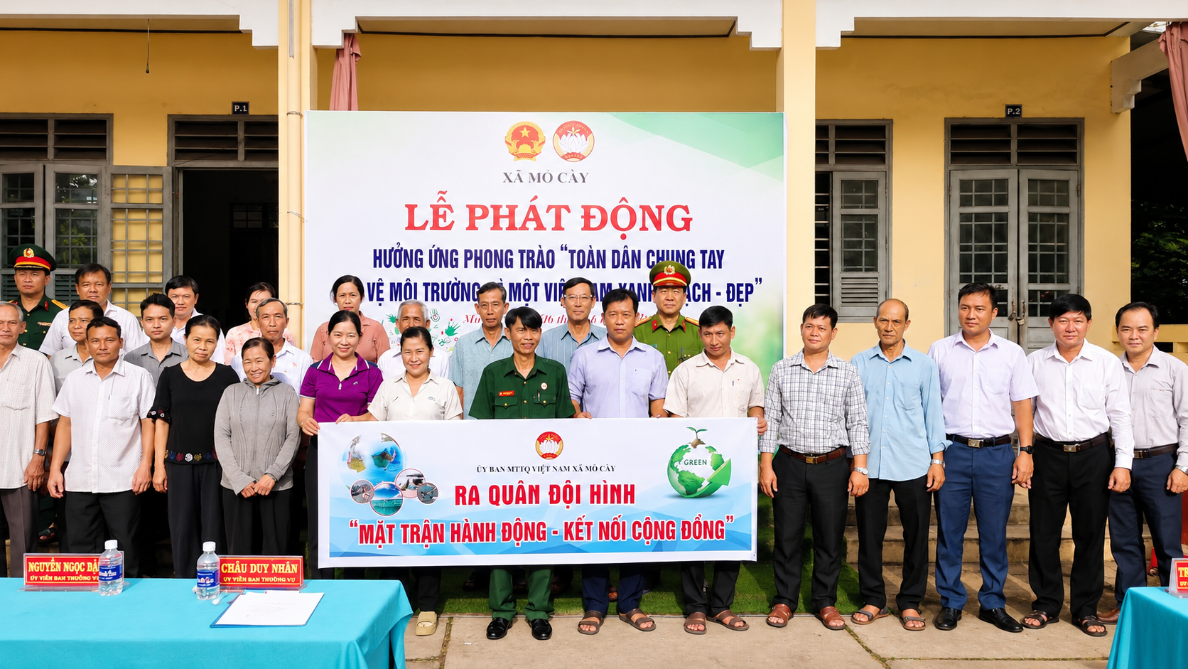 Xã Mỏ Cày phát động phong trào thi đua “Toàn dân chung tay bảo vệ môi trường, vì một Việt Nam xanh - sạch - đẹp”.