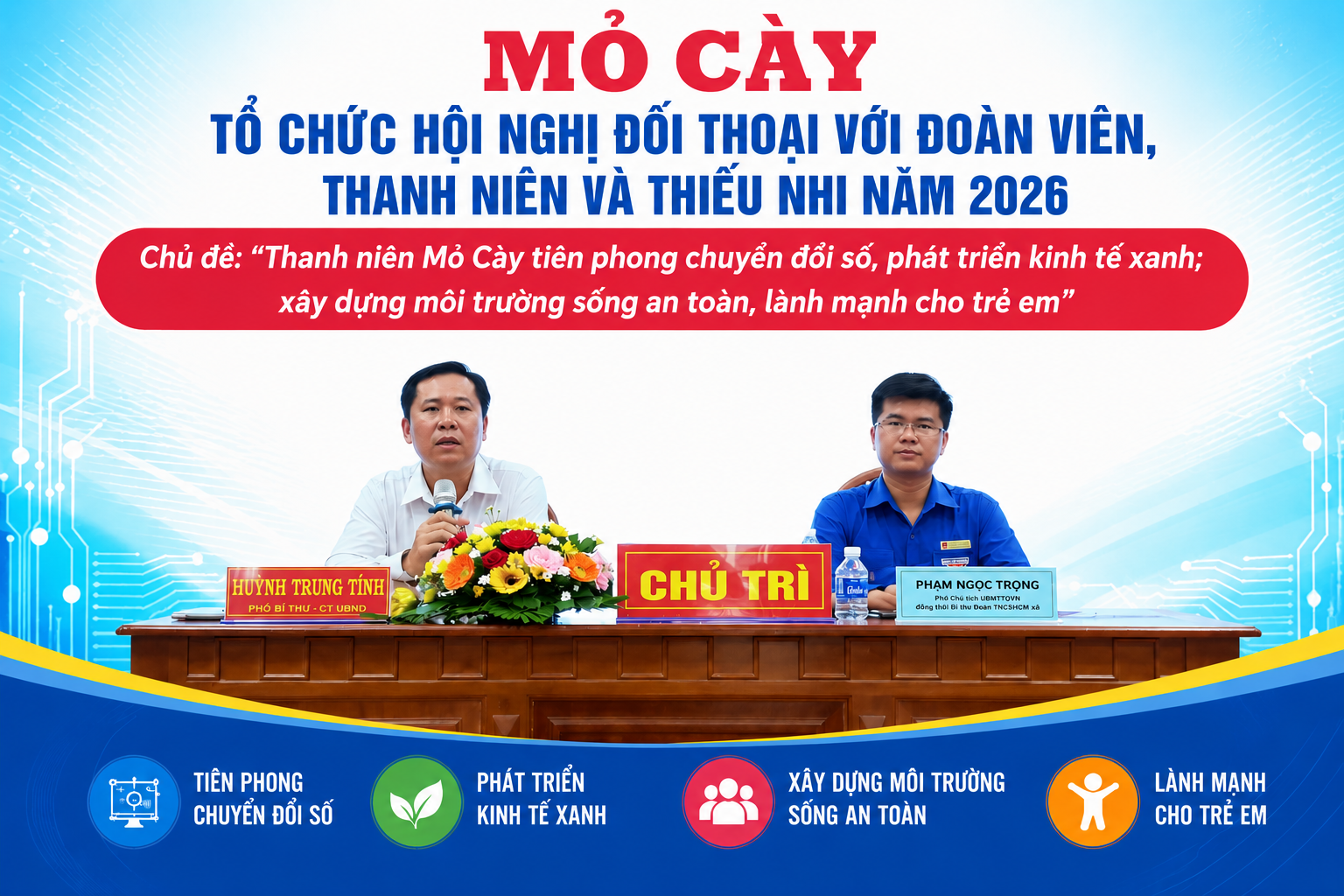 Mỏ Cày tổ chức Hội nghị đối thoại với đoàn viên, thanh niên và thiếu nhi năm 2026