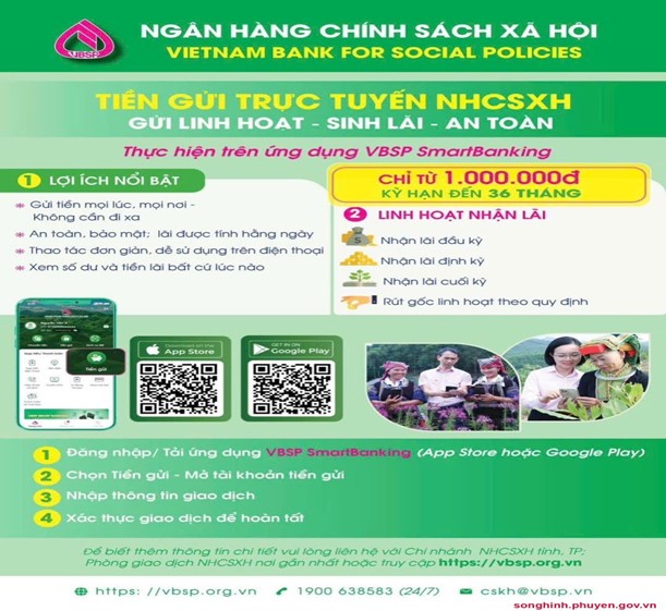 Tiền gửi trực tuyến Ngân hàng Chính sách xã hội gửi linh hoạt – sinh lãi – an toàn ngay trên điện thoại