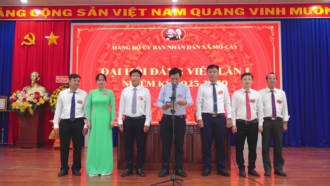 Đại hội Đảng bộ UBND xã Mỏ Cày lần thứ I, nhiệm kỳ 2025 - 2030