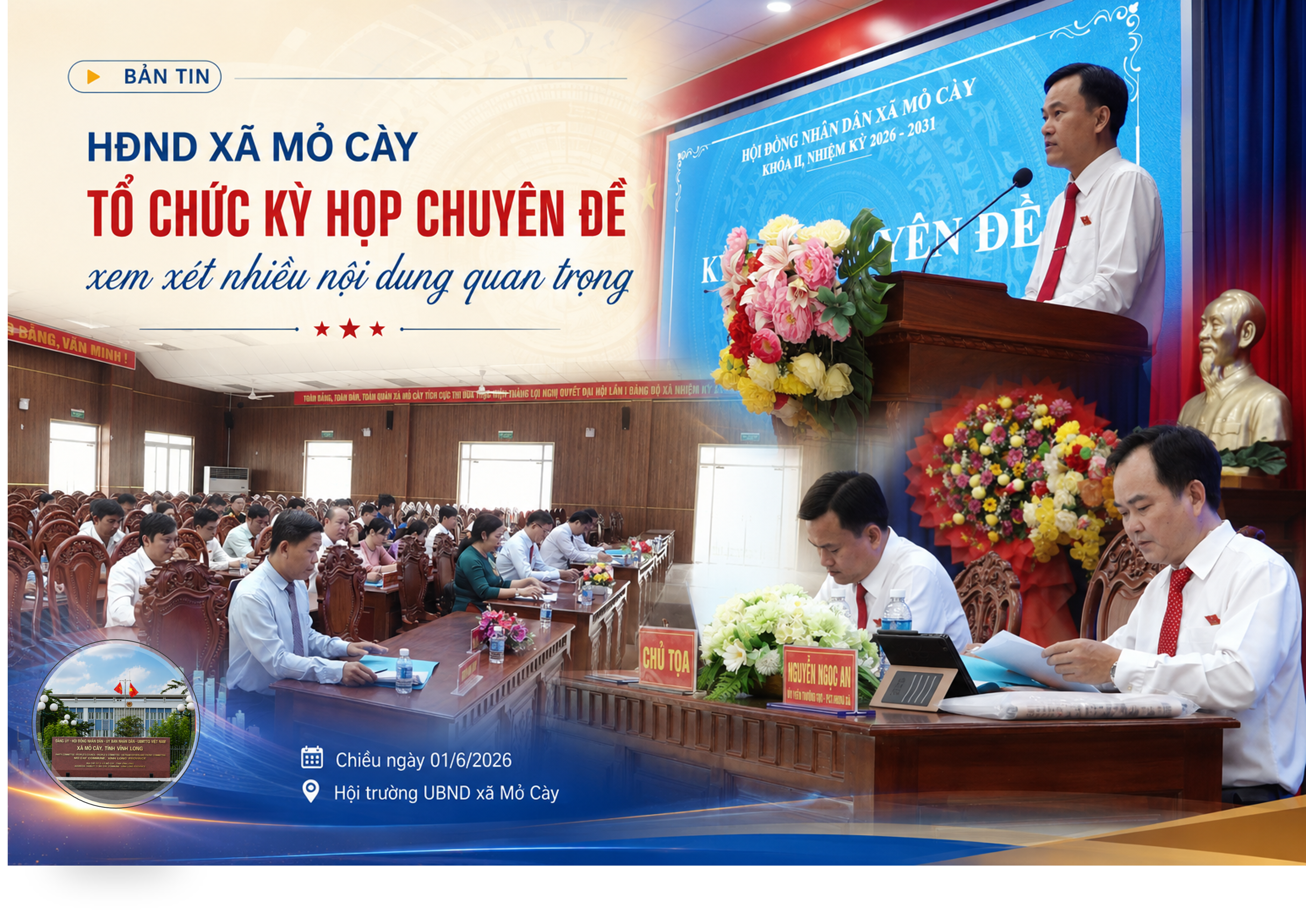 HĐND xã Mỏ Cày tổ chức kỳ họp chuyên đề xem xét nhiều nội dung quan trọng