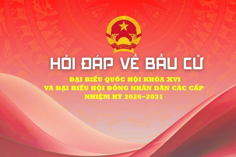 Hỏi đáp về bầu cử Đại biểu Quốc hội khoá XVI và Đại biểu Hội đồng nhân dân các cấp nhiệm kỳ 2026 -2031 