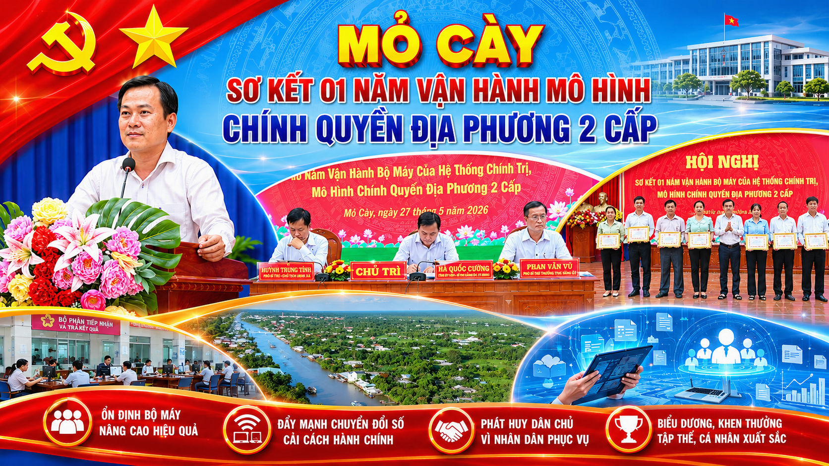 Mỏ Cày sơ kết 01 năm vận hành mô hình chính quyền địa phương 2 cấp