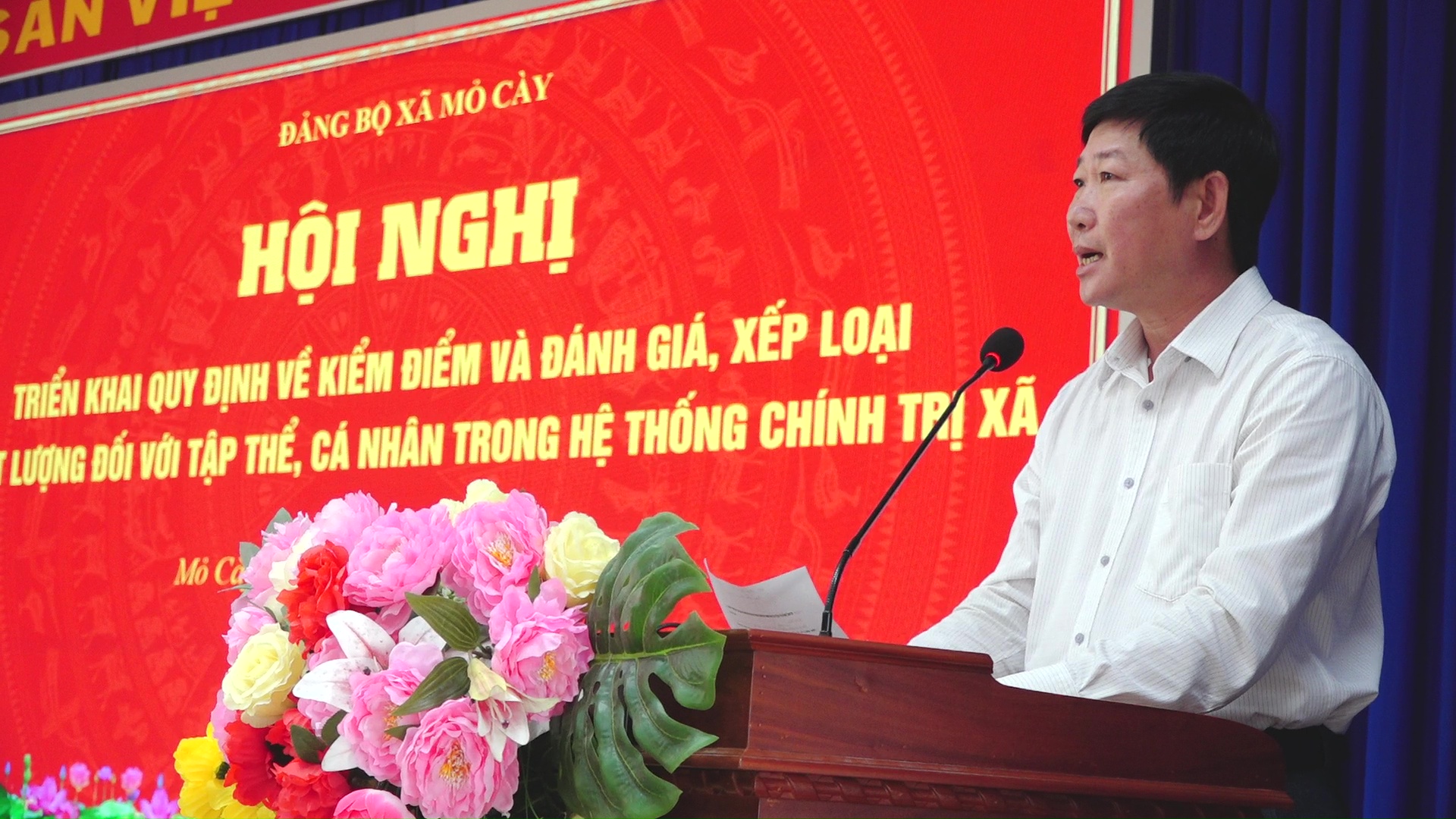 Xã Mỏ Cày triển khai kế hoạch kiểm điểm, đánh giá, xếp loại chất lượng năm 2025